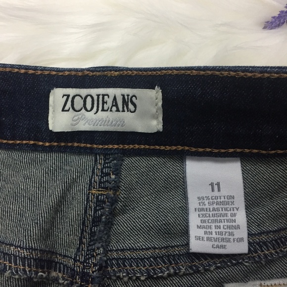 ZCO Embroidered Floral High Waisted Denim Shorts L - Picture 5 of 8